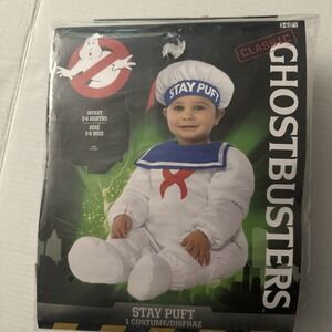 Ghostbusters Stay Puff Costume Infant 3-6 Months Baby Deluxe Cosplay Party City